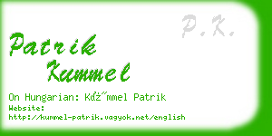 patrik kummel business card